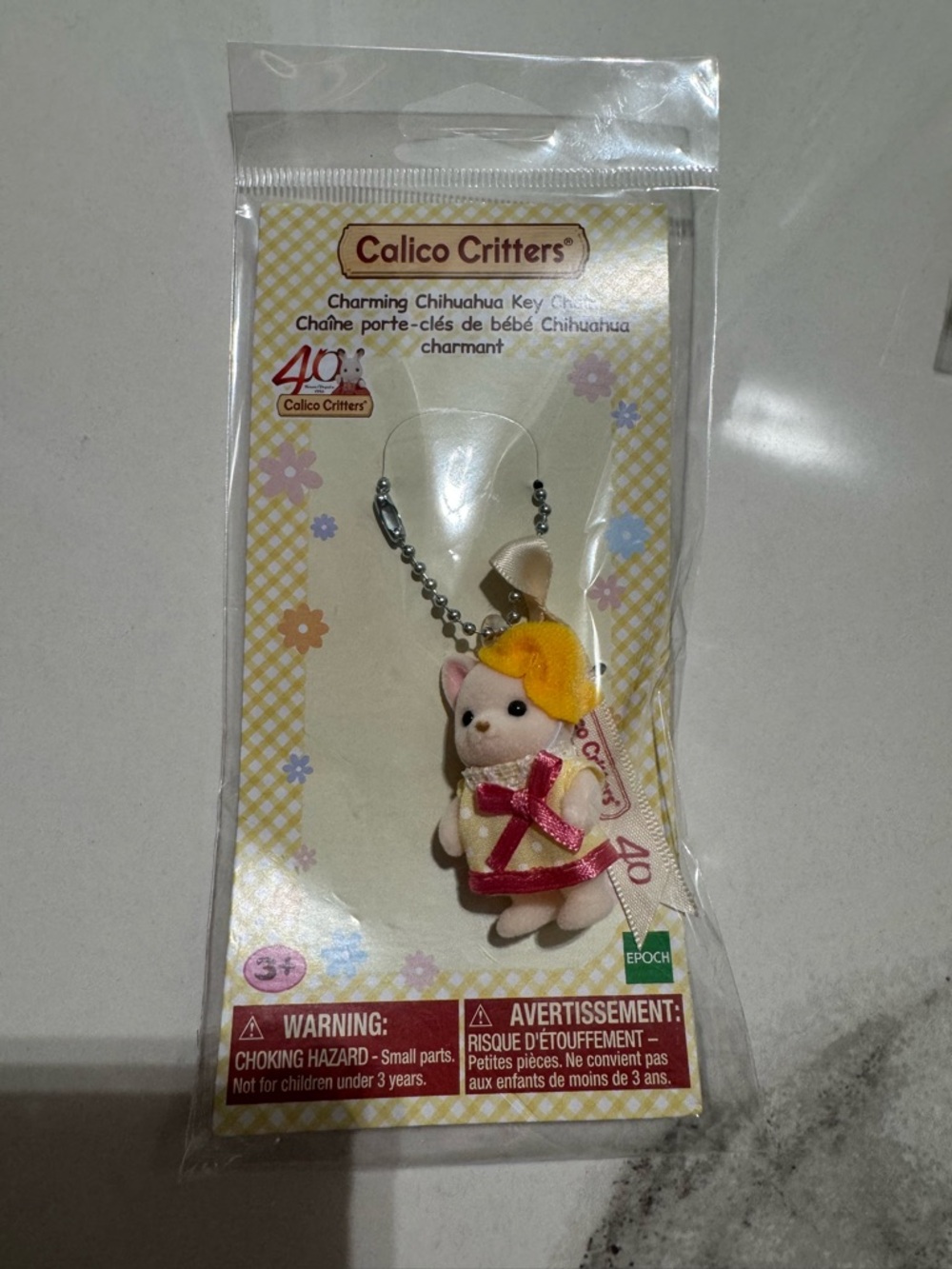 Calico Critters Pink Chihuahua Keychain Plush - Calico Critters